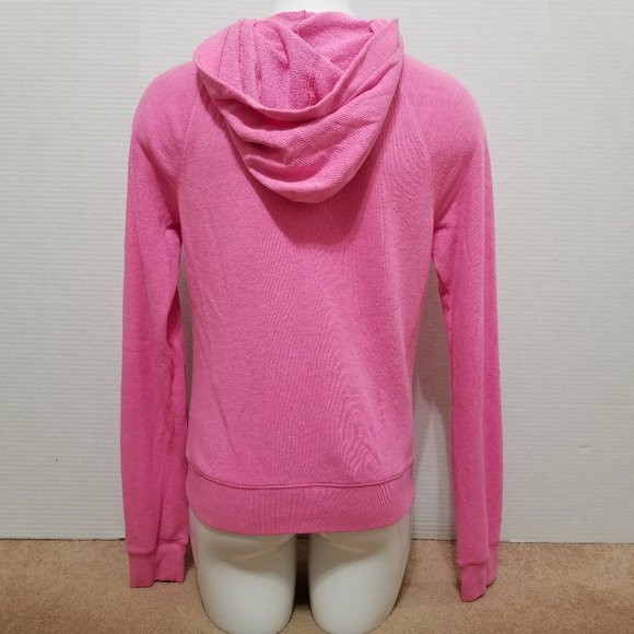 Victoria's Secret PINK hoodie Small Love PINK logo graphic slogan zip up lounge - Picture 3 of 15